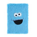 Prémiový zápisník A5 s plyšovým obalem Sesame Street - Cookie Monster
