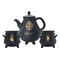 Harry Potter - Teapot with Hogwarts cauldrons set