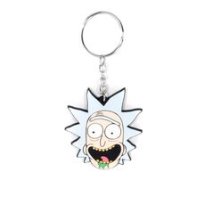 Rick and Morty Rubber Keychain - Rick's Head