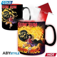 Duży kubek zmieniający kolor One Piece - Luffy vs Kaido (460 ml)