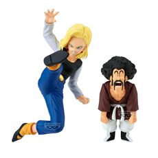 Dragon Ball Z Match Makers Statue Set - Android 18 & Mr. Satan (Vs. Mighty Mask)