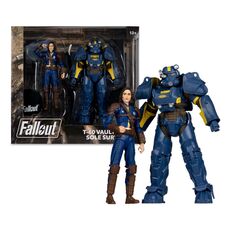 Fallout 4 Actionfigurenset - T-60 Vault Tec & Sole Survivor (Nora)
