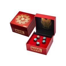 Iron Man set of 5 adjustable rings - Arc Reactors- 5 image