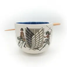 Attack on Titan Ramen Set - Levi, Eren & Mikasa with Scout Symbol (473 ml)