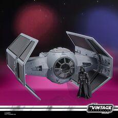 Star Wars Vintage Collection Action Figure with Vehicle - Darth Vader's Tie Advanced & Darth Vader