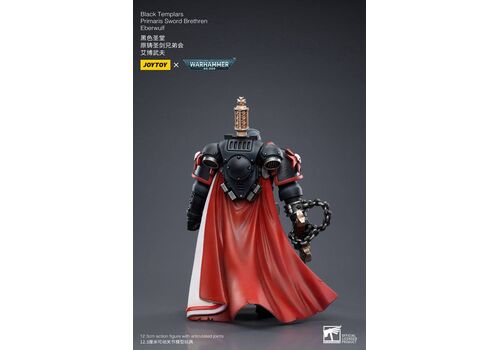 Warhammer 40k 1/18 Space Marines (Black Templars) Action Figure - Primaris Sword Brethren Eberwulf- 3 image