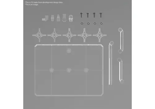 Gunpla figures stand 1:100 - Action Base 8 (clear)- 2 image