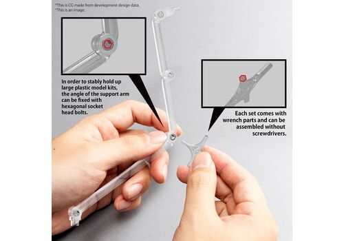 Gunpla figures stand 1:100 - Action Base 8 (clear)- 5 image