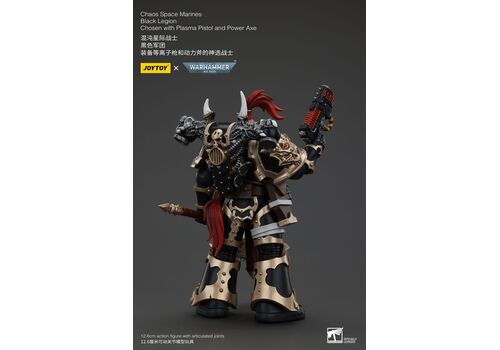 Warhammer 40k 1/18 Action Figure Chaos Space Marines - Black Legion Chosen with Plasma Pistol and Power Axe  - 2 image