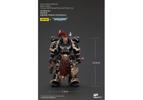 Warhammer 40k 1/18 Action Figure Chaos Space Marines - Black Legion Chosen with Plasma Pistol and Power Axe  - 9 image