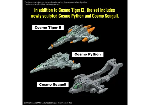 Space Battleship Yamato 3199 1/1000 Plastic Model Kit - EFCF Hyuga Class Battlecarrier DCV-01 Hyuga- 4 image