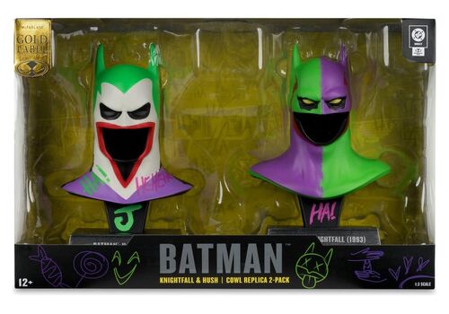 DC Direct (Batman: Knightfall & Hush) 1/3 Mini Replica 2-pack - Batman Cowl (Jokerized)- 5 image